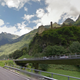 Mesocco castle, where the old pass leaves the modern highway